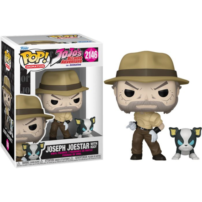 Фігурка Funko Pop JoJos Bizarre Adventure - Joseph Joestar with Iggy / Фанко Поп Неймовірні пригоди ДжоДжо - Джозеф Джостар