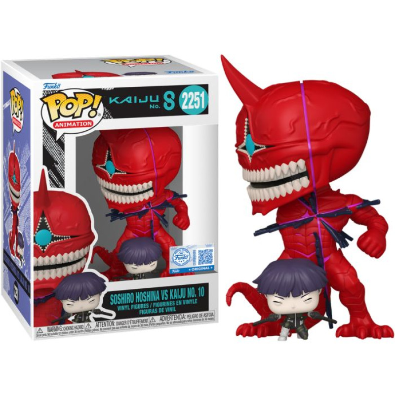 Фигурка Funko Pop Kaiju No 8 - Soshiro Hoshina vs Kaiju No 10 / Фанко Поп Кайдзю
