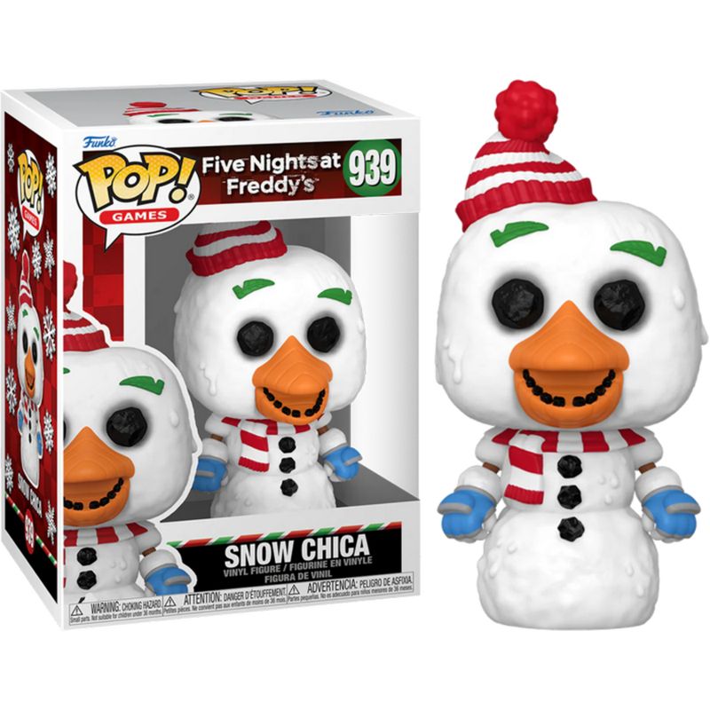 Фигурка Funko Pop Five Nights at Freddy's (FNAF) Holiday - Snow Chica / Фанко Поп ФНАФ