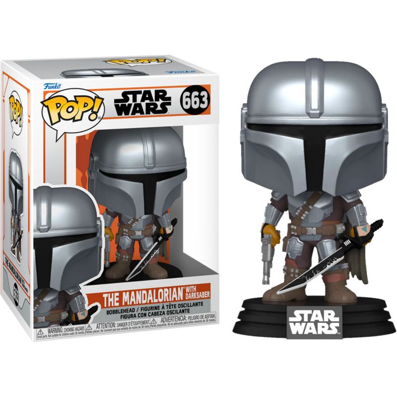 Фигурка Funko Pop Star Wars Mandalorian (with Darksaber) / Фанко Поп Мандалорец