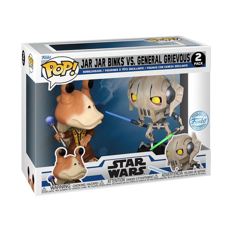 Фигурка Funko Pop Star Wars - Jar Jar Binks vs General Grievous #76862SE / Фанко Поп Звёздные войны - Джа-Джа Бинкс и Генерал Гривус
