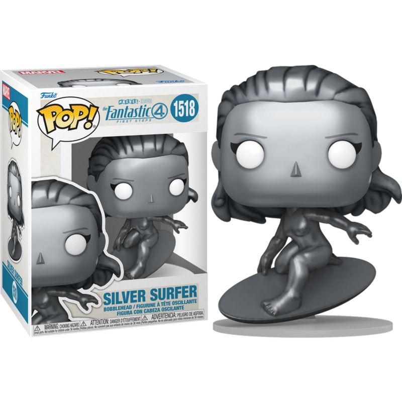 Фигурка Funko Pop Fantastic Four 2025 - Silver Surfer / Фанко Поп Фантастическая четвёрка - Серебряный Сёрфер