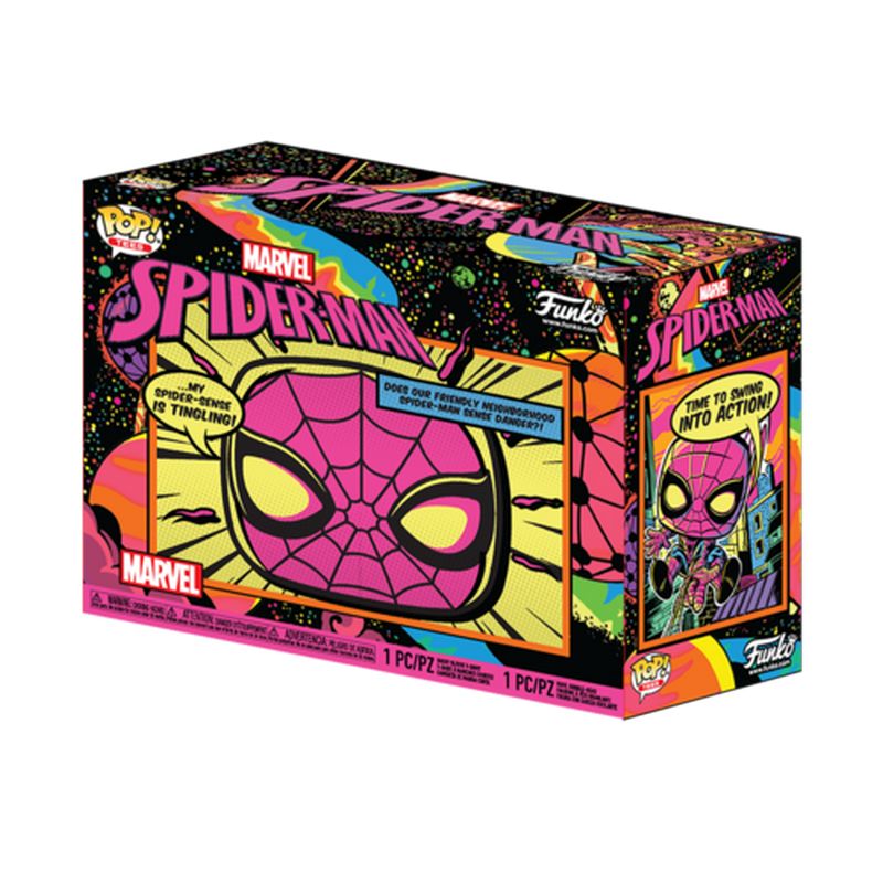 Funko Tee Marvel Black Light Spider Man Box / Коробка Фанко Людина-павук