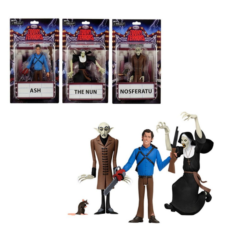 Фигурка Neca Toony Terrors - Ash (Evil Dead 2), The Nun (The Conjuring Universe), Count Orlok (Nosferatu) Series 3