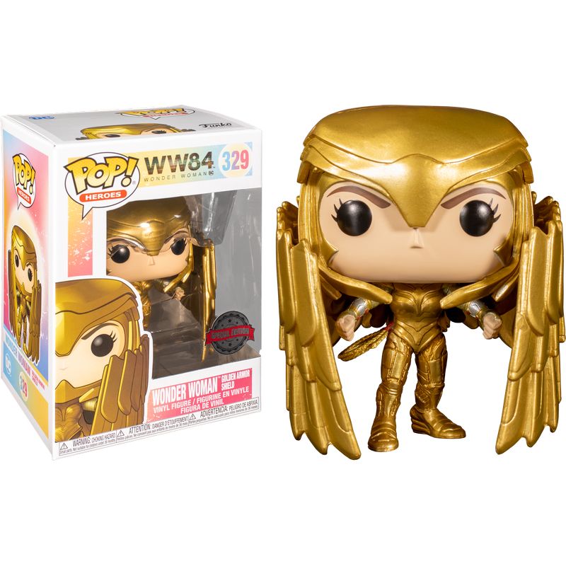 Фигурка Funko Pop WW84 - Wonder Woman Golden Armor Shield SE / Фанко Поп Чудо-женщина 1984