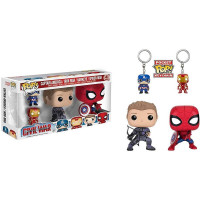 Фигурка Funko Pop Captain America 3 - Hawkeye and Spider-Man with Keychains / Фанко Поп Капитан Америка