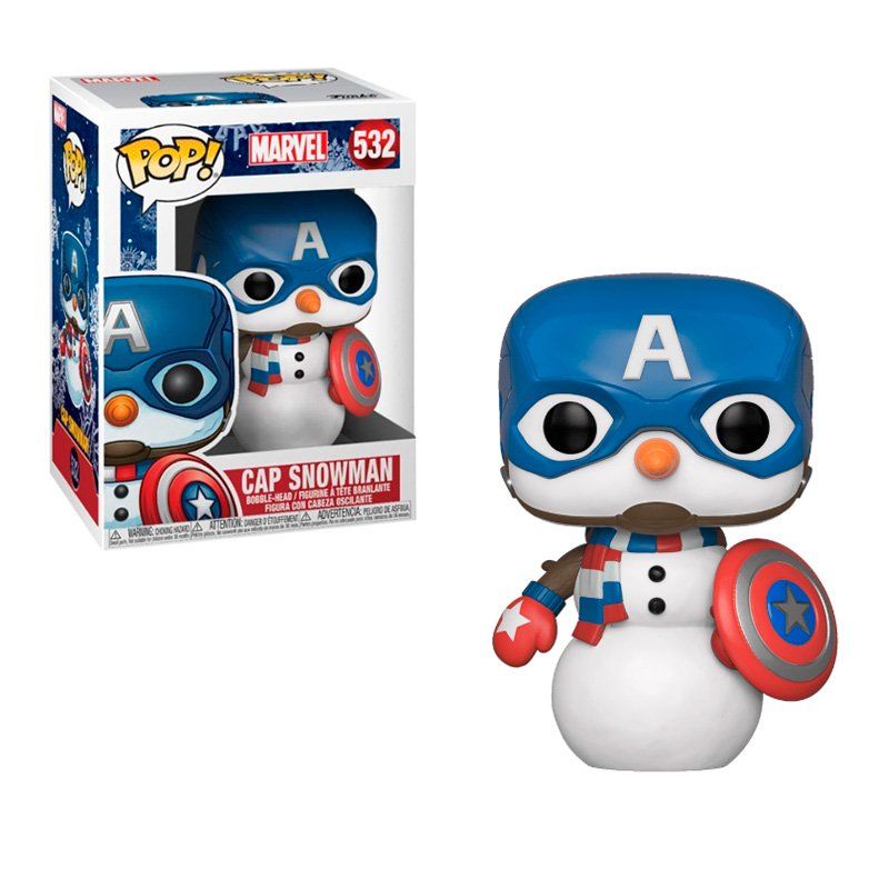 Фигурка Funko Pop Marvel Holiday - Cap Snowman / Фанко Поп Капитан Америка