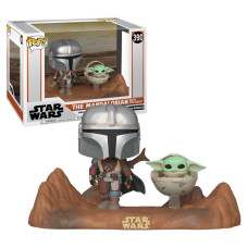 Фигурка Funko Pop Star Wars Mandalorian with Child / Фанко Поп Звёздные войны Мандалорец и Бэйби (Йода)