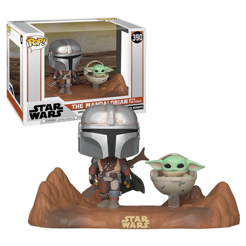 Фигурка Funko Pop Star Wars Mandalorian with Child / Фанко Поп Звёздные войны Мандалорец и Бэйби (Йода)
