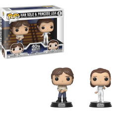 Фигурка Funko Pop Star Wars 40th - Han Solo and Princess Leia / Фанко Поп Звёздные войны - Хан Соло и Принцесса Лея