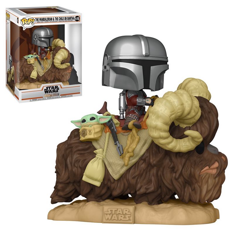 Фигурка Funko Pop Star Wars Mandalorian and the Child on Bantha Deluxe / Фанко Поп Звёздные войны Мандалорец и Бэйби (Йода)
