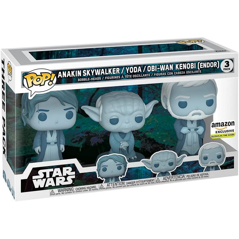 Фигурка Funko Pop Star Wars Across the Galaxy - Anakin Skywalker, Yoda, Obi-Wan Kenobi (Endor) / Фанко Поп Звёздные войны