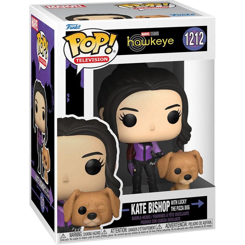 Фигурка Funko Pop Hawkeye - Kate Bishop with Lucky the Pizza Dog / Фанко Поп Соколиный Глаз - Кейт Бишоп