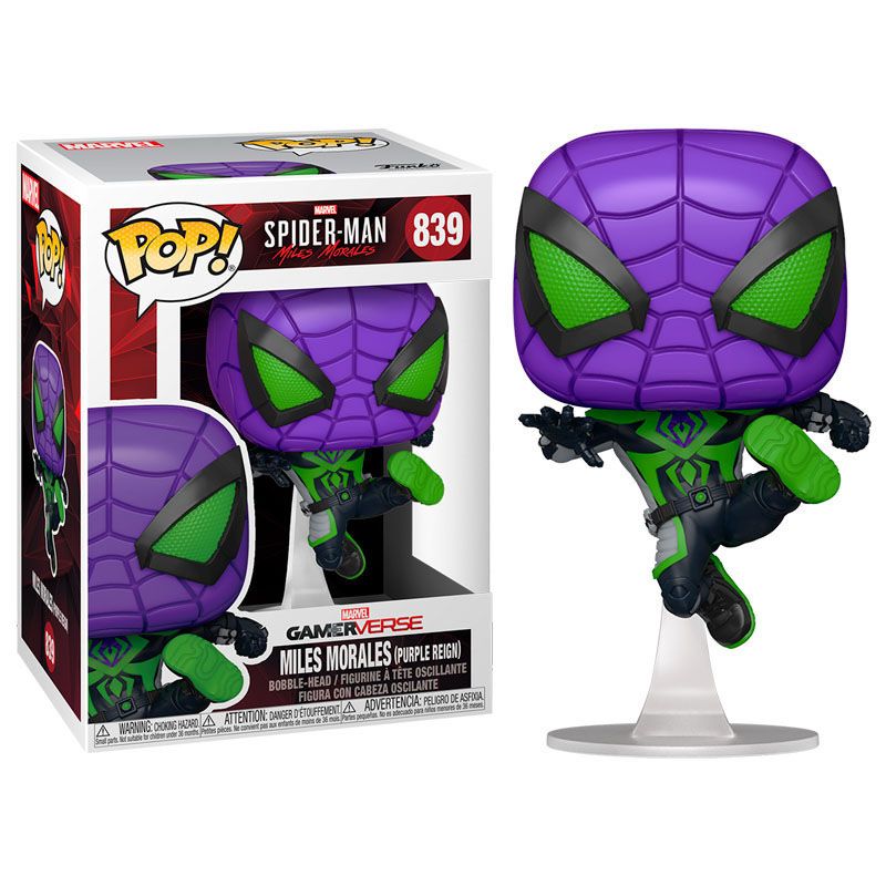 Фігурка Funko Pop Spider-Man Miles Morales Game (Purple Reign) / Фанко Поп Людина-павук Майлз Моралес