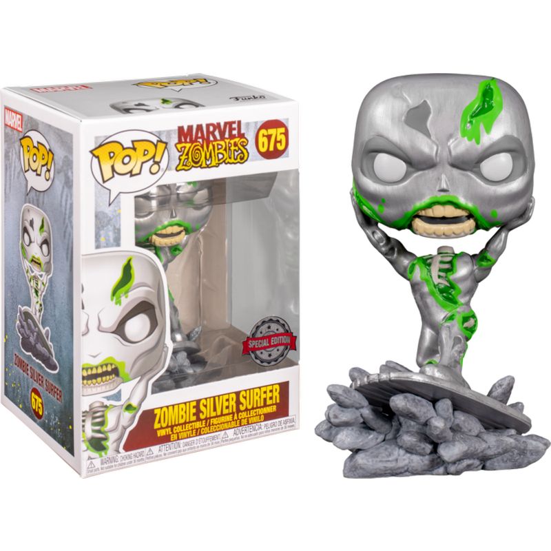 Фігурка Funko Pop Marvel Зомби - Silver Surfer / Фанко Поп Зомбі Срібний Серфер