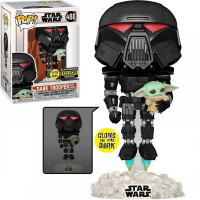 Фігурка Funko Pop Star Wars Mandalorian - Dark Trooper with Grogu / Фанко Поп Зоряні війни Мандалорець - Темний солдат і Грогу