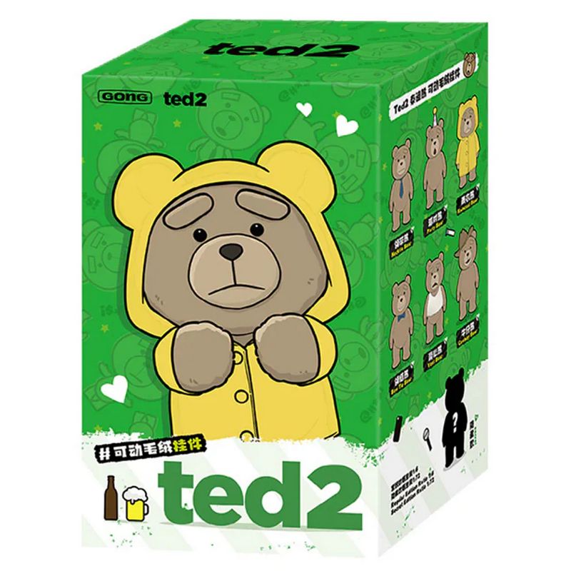 Коллекционная фигурка Pop Mart Ted 2 Teddy Bear Action Plush Pendant Blind Box