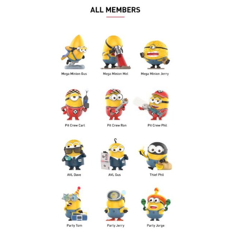 Коллекционная фигурка Pop Mart Minions Universal Despicable Me 4 Series Figures Blind Box